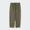 Pantalones cónicos de lino y algodón para mujer