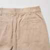 Pantalones cónicos de lino y algodón para mujer