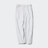 Pantalones cónicos de lino y algodón para mujer | A rayas