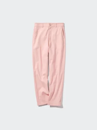 Pantalones cónicos de lino y algodón para mujer | Talla alta