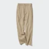 Pantalones cónicos de lino y algodón para mujer | Talla alta
