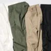 Pantalones cónicos de lino y algodón para mujer | Talla alta