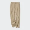 Pantalones cónicos de lino y algodón para mujer | Talla alta
