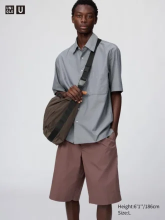 Pantalones cortos anchos con pliegues para hombre | 31,75 cm