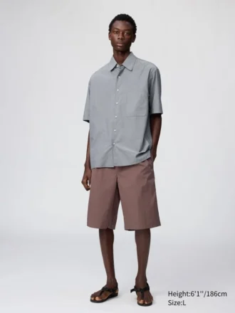 Pantalones cortos anchos con pliegues para hombre | 31,75 cm