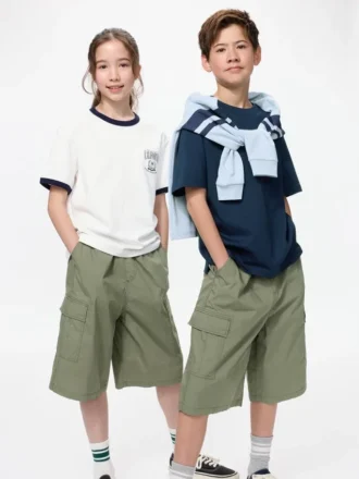 Pantalones cortos cargo holgados para niño