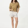 Pantalones cortos de algodón para mujer | Rayas