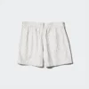 Pantalones cortos de lino y algodón para mujer | A rayas | 2,5″ Pantalones cortos de lino y algodón para mujer | A rayas | 2,5″