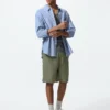 Pantalones cortos de mezcla de lino para hombre | 24 cm Pantalones cortos de mezcla de lino para hombre | 24 cm