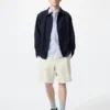 Pantalones cortos de mezcla de lino para hombre | 24 cm Pantalones cortos de mezcla de lino para hombre | 24 cm