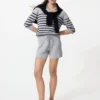 Pantalones cortos de punto acanalado lavables para mujer Pantalones cortos de punto acanalado lavables para mujer