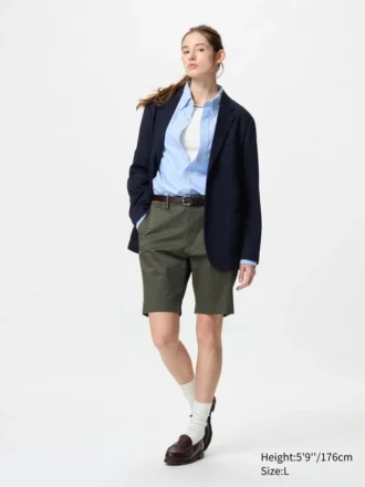 Pantalones cortos elásticos ajustados para hombre | 23 cm