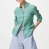 Pantalones cortos fáciles de llevar de mezcla de lino para mujer | Rayas Pantalones cortos fáciles de llevar de mezcla de lino para mujer | Rayas