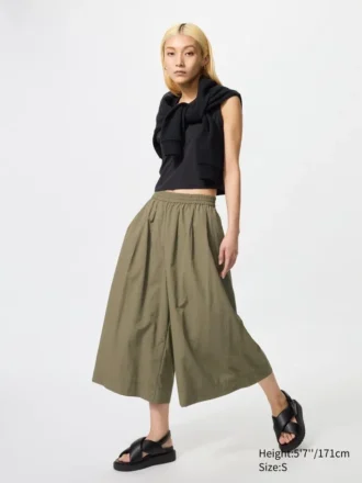 Pantalones culotte de nailon para mujer