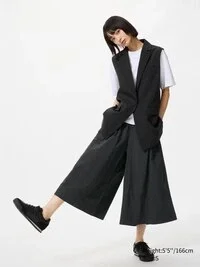 Pantalones culotte de nailon para mujer