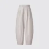 Pantalones de algodón con corte globo para mujer
