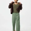 Pantalones de algodón holgados hasta el tobillo para mujer