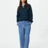 Pantalones de algodón holgados hasta el tobillo para mujer | Denim