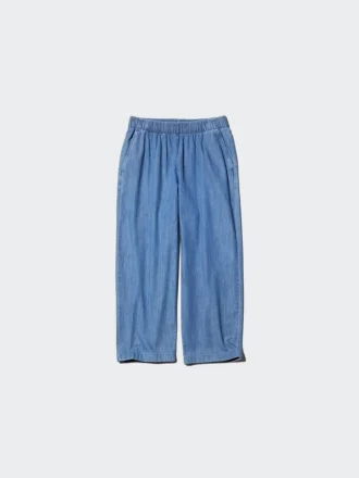 Pantalones de algodón holgados hasta el tobillo para mujer | Denim