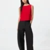 Pantalones de jersey de corte acampanado para mujer