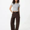 Pantalones de jersey de corte acampanado para mujer | Talla alta