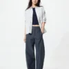 Pantalones de jersey de corte acampanado para mujer | Talla alta