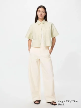Pantalones de jersey de corte acampanado para mujer | Talla alta