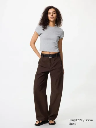 Pantalones de jersey de corte acampanado para mujer | Talla alta