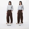 Pantalones de jersey de corte acampanado para mujer