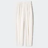 Pantalones de mujer de mezcla de lino con corte acampanado