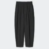 Pantalones de mujer de mezcla de lino con corte acampanado