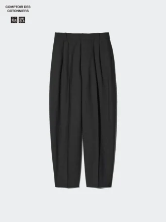 Pantalones de mujer de mezcla de lino con corte acampanado