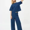 Pantalones de mujer lavables con canalé milanés
