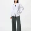 Pantalones de mujer lavables con canalé milanés