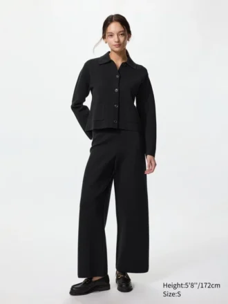 Pantalones de mujer lavables con canalé milanés