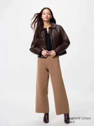 Pantalones de mujer lavables con canalé milanés Pantalones de mujer lavables con canalé milanés