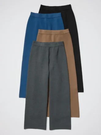 Pantalones de mujer lavables con canalé milanés Pantalones de mujer lavables con canalé milanés