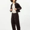 Pantalones de pana de corte recto para mujer