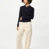 Pantalones de pana de corte recto para mujer