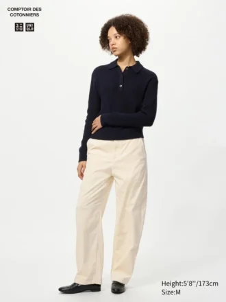 Pantalones de pana de corte recto para mujer