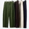 Pantalones de pana de corte recto para mujer