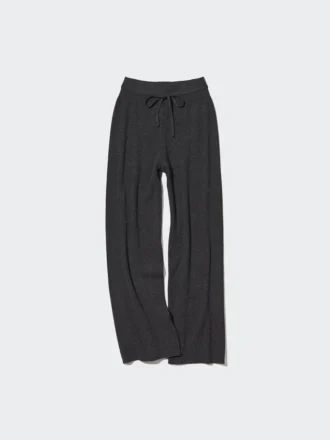 Pantalones de punto acanalado lavables para mujer