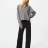 Pantalones de punto acanalado lavables para mujer