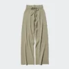 Pantalones de punto acanalado lavables para mujer