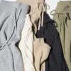 Pantalones de punto acanalado lavables para mujer