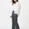 Pantalones de punto acanalado lavables para mujer Pantalones de punto acanalado lavables para mujer