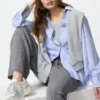 Pantalones de punto trenzado lavables para mujer
