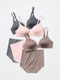 Pantalones de tiro bajo AIRism sin costuras para mujer