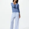 Pantalones elásticos de jersey para mujer | Mezcla de algodón