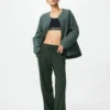 Pantalones elásticos de jersey para mujer | Mezcla de algodón